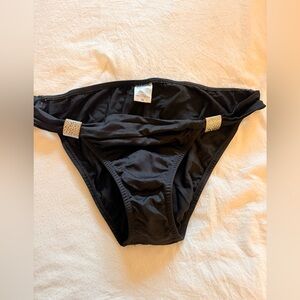 Venus black bikini bottom silver hardware (10)